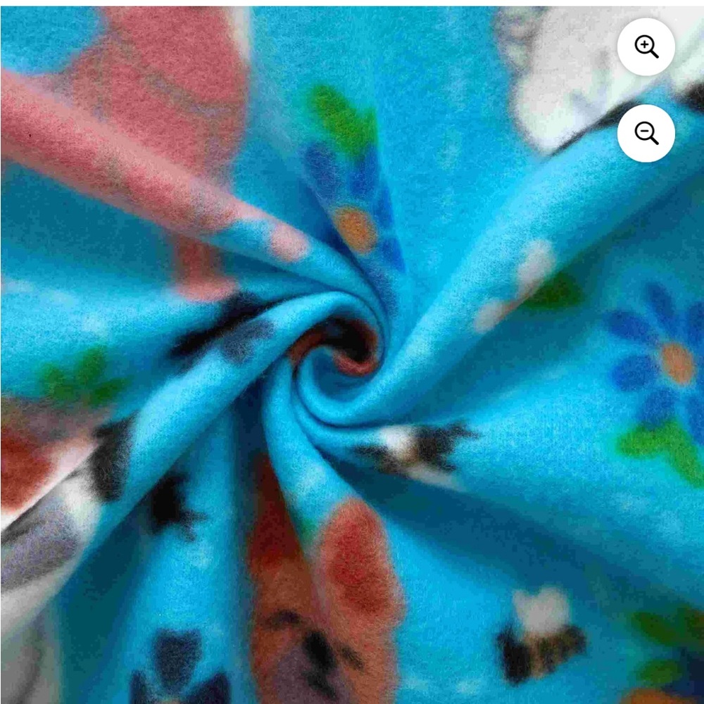 Dog Days Print Blue Fleece Throw NWT - Picture 6 of 6